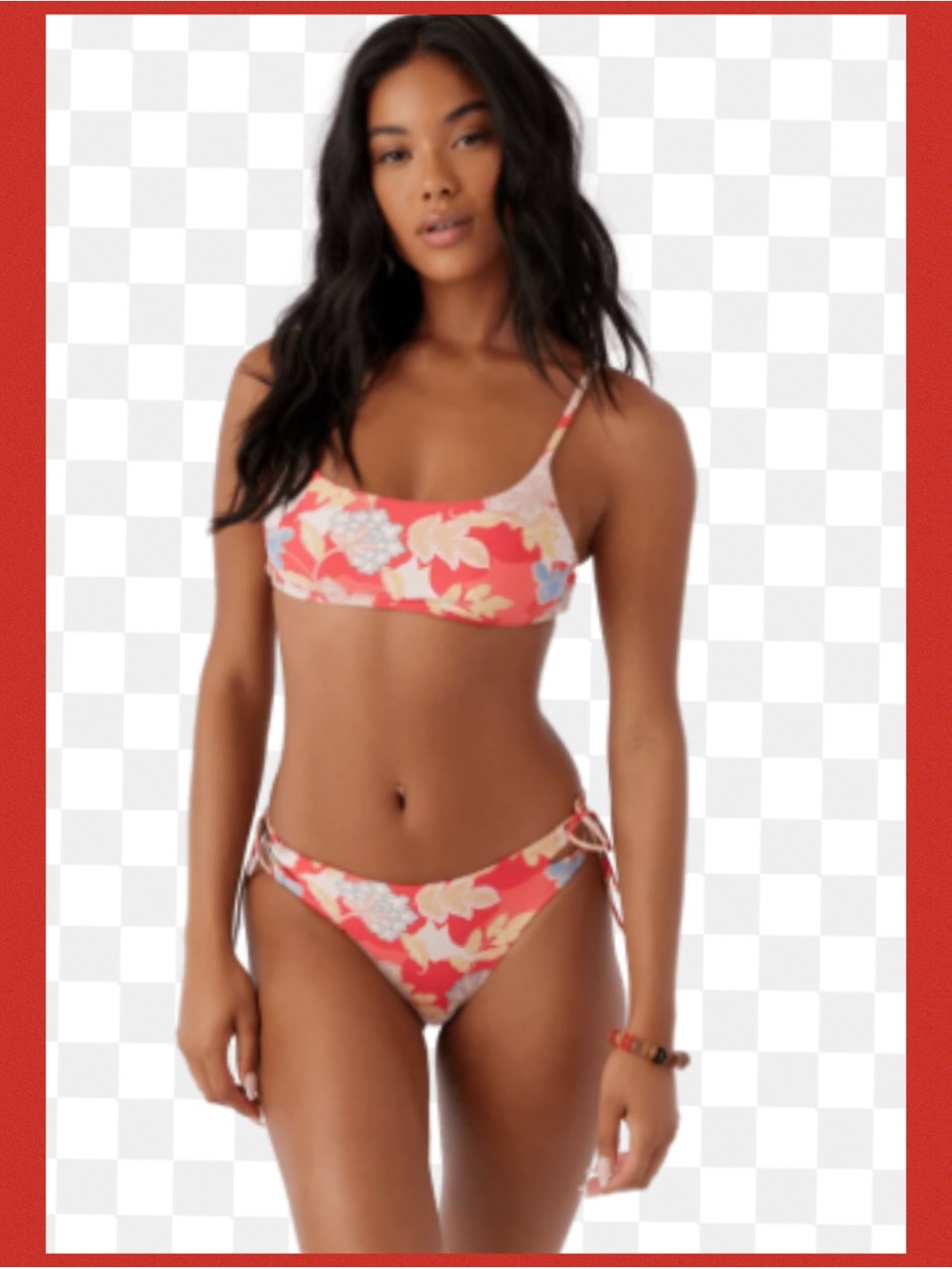 Floral Coral Bikini Set - Women Swim.62